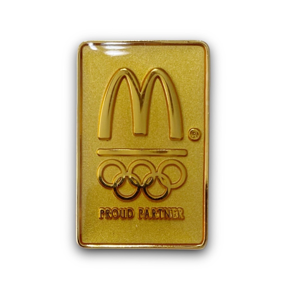 McDonald’s Pin Gold Olympics Proud Partner 98 Nagano XVIII USOC Metal Lapel Pin